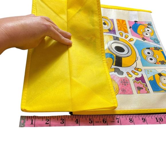 Minions Reusable Tote Bag Apprx 12” x 13” x 6.5” Nickelodeon Bag Gift Bags - Picture 4 of 6